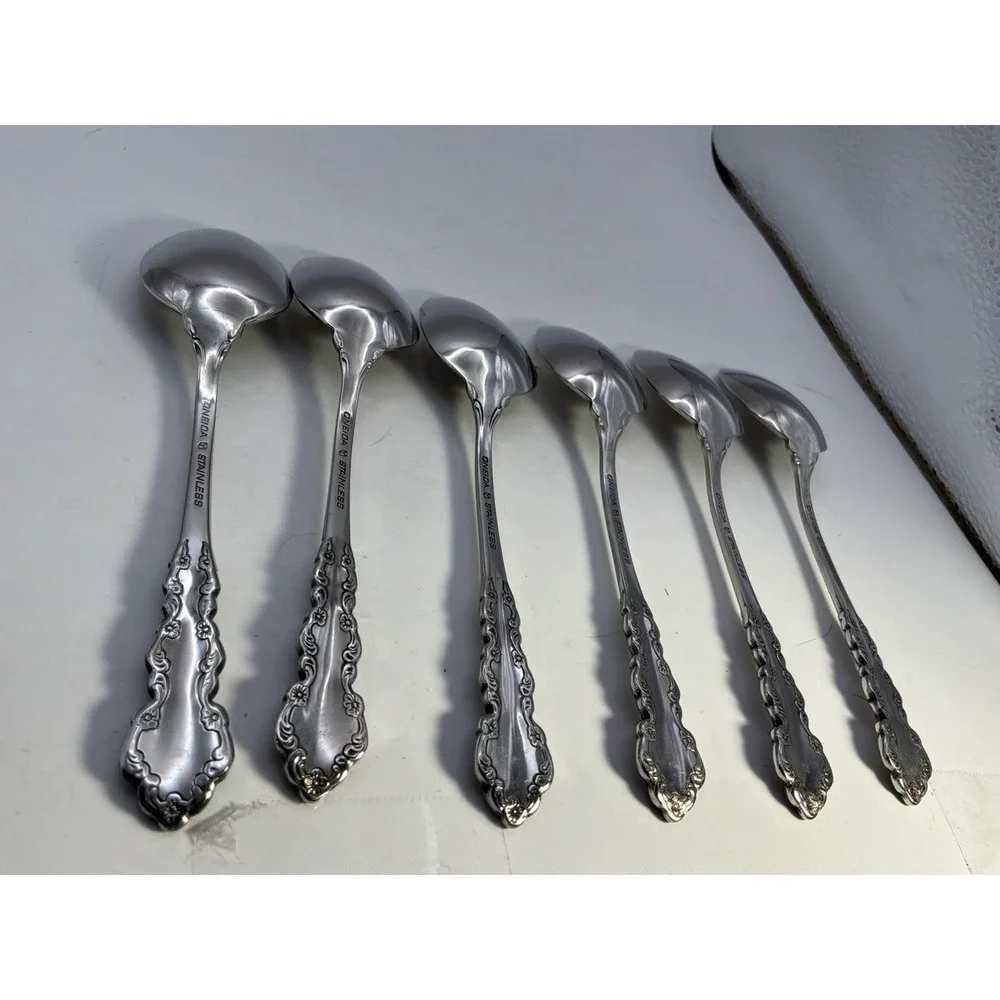 Oneida Shelley Stainless Steel Flatware 1 Knife Missing 31 Pieces 6 Piece Place‎